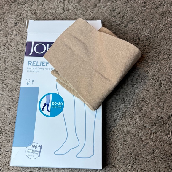 NIB Jobst Relief Medical Compression Stockings beige size medium A39 - Picture 8 of 9
